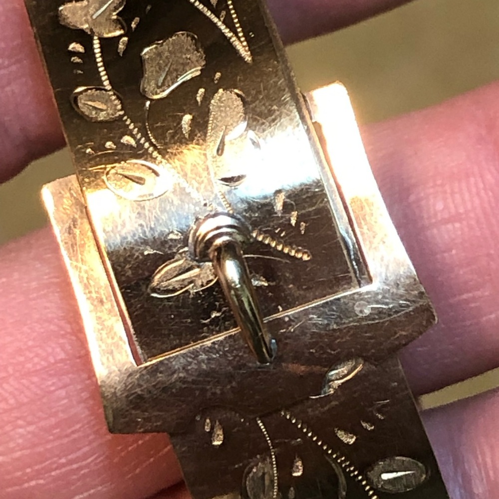 Victorian gold filled buckle bracelet - Picture 13 of 16